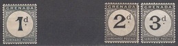 Delcampe - Grenada 1892, 1906-11 Postage Due, Mint Mounted, Sc# J1, J9-J10, SG D1,D9-D10 - Grenada (...-1974)
