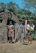 66125 PARAGUAY COSTUMES NATIVE INDIOS HOUSE POSTAL POSTCARD - Paraguay