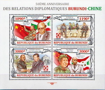 Burundi MNH Chinese Leaders Sheetlet And SS - Mao Tse-Tung