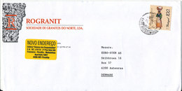 Portugal Cover Sent To Denmark Matosinhos 19-4-2000 Single Stamped - Covers & Documents