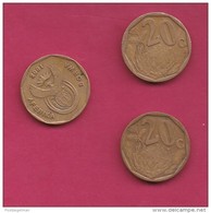 SOUTH AFRICA, 2001, 3 Off Nicely Circulated Coins 20 Cents, C2097 - South Africa