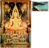 THAILAND  Statue Of Lord Buddha In Wat Phra  Sri Mahathat  Phisanulake  Nice Stamp - Bouddhisme