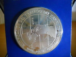 PANAMA 10 BALBOAS 1978 SILVER PROOF "PANAMA CANAL TREATY RETIFICATION" "free Shipping Via Registered Air Mail" - Panama