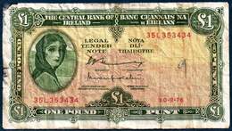 IRELAND 1 POUND PUNT 30-9-1976 P-64d G-VG - Irlande