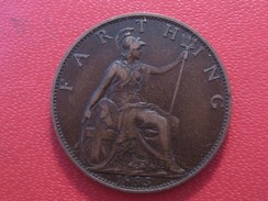 Grande-Bretagne - UK - Farthing 1895 Victoria 5693 - B. 1 Farthing