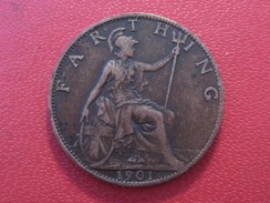 Grande-Bretagne - UK - Farthing 1901 Victoria 5871 - B. 1 Farthing