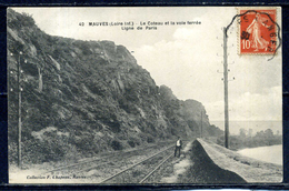 CPA . MAUVES . Le Coteau Et La Voie Ferrée Ligne De Paris Carte Animée  . Voir Recto - Verso    (U090) - Mauves-sur-Loire