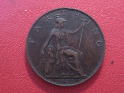 Grande-Bretagne - UK - Farthing 1903 Edward VII 5970 - B. 1 Farthing