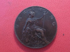 Grande-Bretagne - UK - Farthing 1904 Edward VII 5966 - B. 1 Farthing