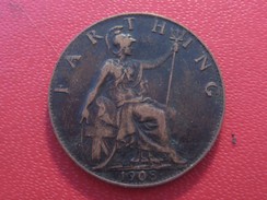 Grande-Bretagne - UK - Farthing 1908 Edward VII 5982 - B. 1 Farthing