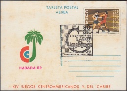 1986-CE-20 CUBA 1986 SPECIAL CANCEL. AJEDREZ CHESS. ANIV. DERROTA DE LASKER. EXPO FILATELICA CIENFUEGOS. - Briefe U. Dokumente