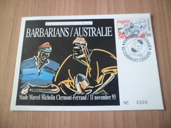 CP  Num.Rugby Barbarians - Australie Stade Michelin Clermont Ferrand Le 11/11/1993  Les N°2236 Et 2620 + Cachets TB ! ! - Rugby