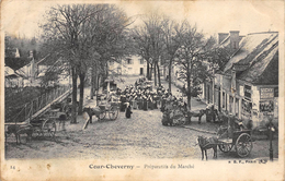 CPA 41 COURS CHEVERNY PREPARATIFS DU MARCHE 1904 - Cheverny