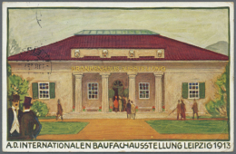 LEIPZIG, "Internationale Baufachausstellung 1913", 12 Verschiedene Künstlerpostkarten, Gebraucht Und... - Other & Unclassified