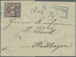 1852, Allseits Breitrandig, Auf Kab.Brief Von OLDENBURG 26/2 Nach Stadthagen, Gepr. Brettl BPP, Mi. 700,- Euro (D) - Oldenburg