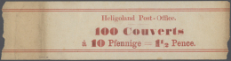 1875, Vier 1½ Pence/10 Pg. Ganzsachenumschläge Gebraucht, Dabei 2x Rundstempel, 1x Langstempel (rechts... - Héligoland
