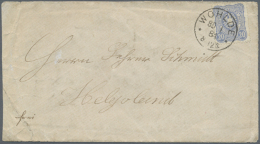 Incoming Mail: 1871/1881, 4 Interessante Briefe Nach Helgoland Mit NDP  2 Gr. Gezähnt Mit Ra3 "BERLIN... - Héligoland