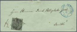 1861, 1/2 Gr./5 Pfg. Schwarz Auf Grün, Allseits Breitrandig Und Farbfrisch Mit Schwarzem Nummernstempel "47"... - Brunswick