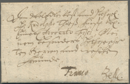 1685, Brief Von 'Walsrode' Nach Zelle (0Celle), Mit 'Franco'-Vermerk In Anderer Handschrift Und Langem,... - Braunschweig