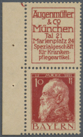 1911, "Augenmüller & Co..." + 10 Pfg. Luitpold, Senkrechter Zusammendruck, Tadellos Postfrisch Und... - Sonstige & Ohne Zuordnung