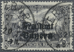 1919, Germania Mit Aufdruck 'Freistaat Bayern' 3 M. In Der Seltenen Zähnung 26:17 Mit Sauberen Teilstempeln... - Sonstige & Ohne Zuordnung