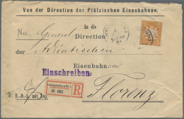 1901, Größerformatige Eisenbahn-Dienstsache Mit Einzelfrankatur Ab LUDWIGSHAFEN Per Einschreiben Nach... - Andere & Zonder Classificatie