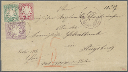 1875/1876, 1 Mark Hellviolett In Mischfrankatur Mit 5 Pf Blaugrün Und 10 Pf Karmin Klar Entwertet Mit K1... - Sonstige & Ohne Zuordnung