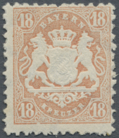 1870, Freimarke 18 Kr Mattziegelrot Mit Wz. Enge Rauten, Einwandfrei Ungebrauchtes Exemplar, Kurzbefund... - Other & Unclassified