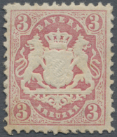 1870, Freimarke 3 Kr Lilarot Mit Wz. Enge Rauten, Einwandfrei Postfrisches Exemplar, Kurzbefund Stegmüller... - Other & Unclassified