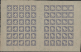 1867, 6 Kr. Blau, Schalterbogen Von 60 Stück, Mit 26 Mm Breitem Zwischensteg, Der Die Beiden Bogenteile Zu Je... - Other & Unclassified