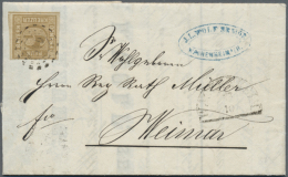 1867: Wunderschöner Brief Vom Weingut Wolf Aus Wachenheim Mit Voll- Bis Breitrandiger 9 Kr. Braun Mit OMr 549... - Autres & Non Classés