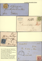 1862, III Ausgabe "Ziffer Im Quadrat", 4 Schöne Briefe  Jeweils EF 1 Kr Gelb Aus "NÜRNBERG 3 MAR 1864",... - Andere & Zonder Classificatie