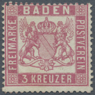 1862, 3 Kr. Karminrosa, Wappenhintergrund Weiß Mit Enger Zähnung K 13½, Ungebraucht Ohne Gummi,... - Other & Unclassified