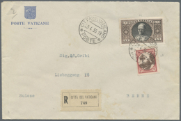 1933/1953, Lot Von 5 Ausgesuchten Briefen/Karten, Dabei Sass.Nr. 18 (110,- € Auf Brief), 30 (100,- €),... - Autres & Non Classés