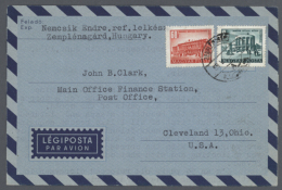 1959/1999 (ca.), Bestand Von Ca. 80 Meist Gebrauchten Frankierten Formular-AEROGRAMMEN Mit Inter. Und Unterschiedl.... - Postal Stationery