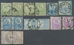 1871, Franz Josef Steindruck, Gestempelte Sammlungspartie Mit 51 Marken, Dabei 4mal 3 Kr., 10 Kr. Mit 10... - Other & Unclassified