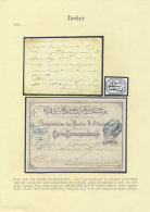 1868-76, "ISTANBUL CITY POST" The Balance Of Otto Hornung Exhibit Collection On Leaves With Covers / Cards (34)... - Other & Unclassified