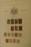 1863/1963: Mint Hinged And Used Collection Turkey 1863-1963 On Schaubek Pages In Folder. Collection Contains Much... - Other & Unclassified