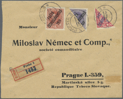 1918/1919, Assortment Of Nine (philatelically Inspired) Bisects, Three Covers And Three Pieces, Also Overprints On... - Autres & Non Classés