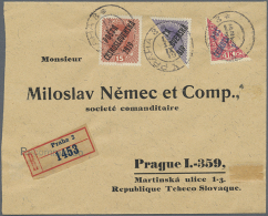 1918/1919, Assortment Of Nine (philatelically Inspired) Bisects, Three Covers And Three Pieces, Also Overprints On... - Other & Unclassified