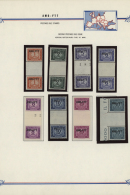 1947/1954, U/m Collection On Album Pages, Incl. Eight Gutter Pairs And Rare 1954 25l. Red (Sass. 25A). (D) - Strafport