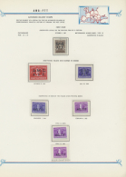 1947/1954, U/m Collection On Album Pages, Incl. Two Gutter Pairs And Rare 1954 20l. Lilac (Sass. 5A). (D) - Autres & Non Classés