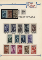 1950/1952, Specialised Collection Of Definitive Series "Italia Al Lavoro" (Sass. 89/107), Showing Varieties Of... - Non Classés