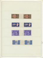1949/1953, U/m Collection Of 68 Gutter Pairs, Incl. Better Commemoratives, Airmails, Private Overprints "NATALE... - Zonder Classificatie