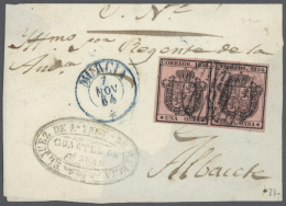 1852/1867 (ca.), Interesting Accumulation With About 50 Large Pieces/cover Fronts Or Folded Entires With Some Nice... - Andere & Zonder Classificatie