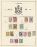 1869/1920, Used And Mint Collection Of Apprx. 120 Stamps On Album Pages, Slightly Varied Condition, From Some Early... - Servië