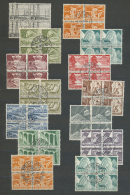 1949/1984, Sauber Gestempelter Sammlungbestand Von Ca. 250 Viererblocks Mit Zentrumsstempel, Davon Ca. 180... - Autres & Non Classés