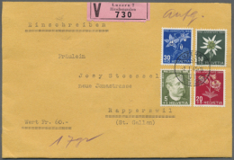 1941/1959, 15 Einschreib-Satzbriefe Pro Patria, Pro Juventute, Hoher Katalogwert, Auszug Siehe Foto. (D) - Autres & Non Classés
