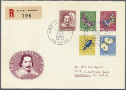 1925/1962, Lot Von 50 Philatelistischen Briefen Und Karten, Dabei Luftpost, Bessere FDCs, Dekorative Frankaturen,... - Autres & Non Classés