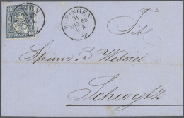 1863/1882, Lot Von 73 Briefen Mit Meist Frankaturen 10 Rp. Sitzende Helvetia (bzw. Einige Wenige... - Autres & Non Classés